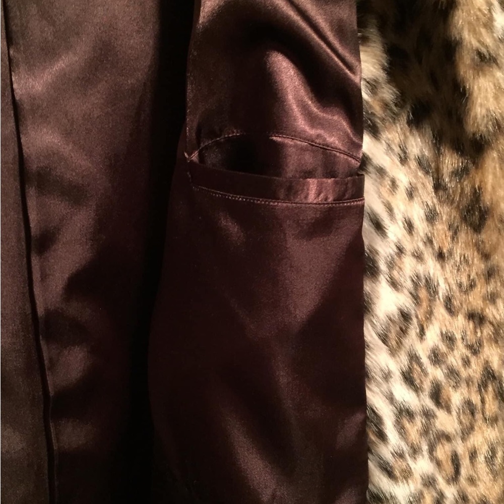 5543 Pamela McCoy Faux Leopard Fur Coat Full Length - Medium Super Soft CLEAN - Picture 10 of 11